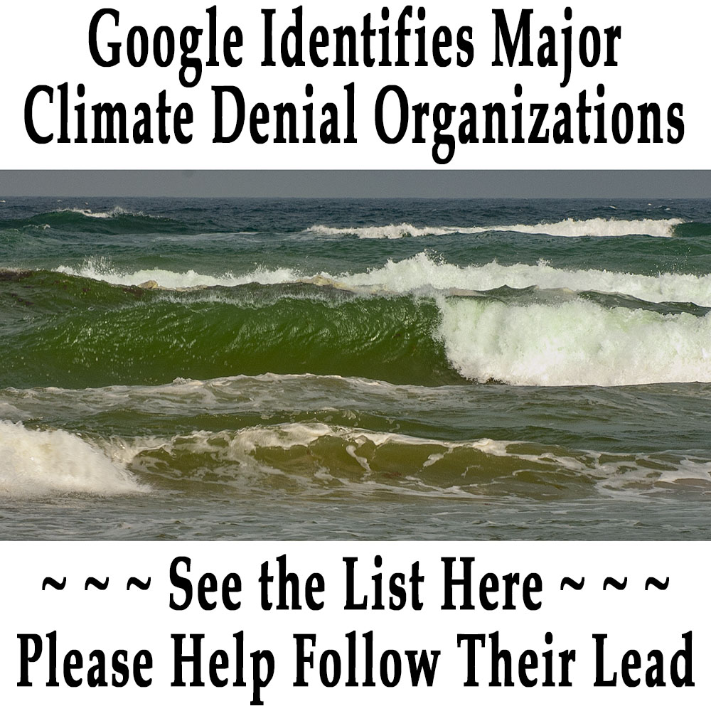 Google Identifies Major Climate Denier Organizations