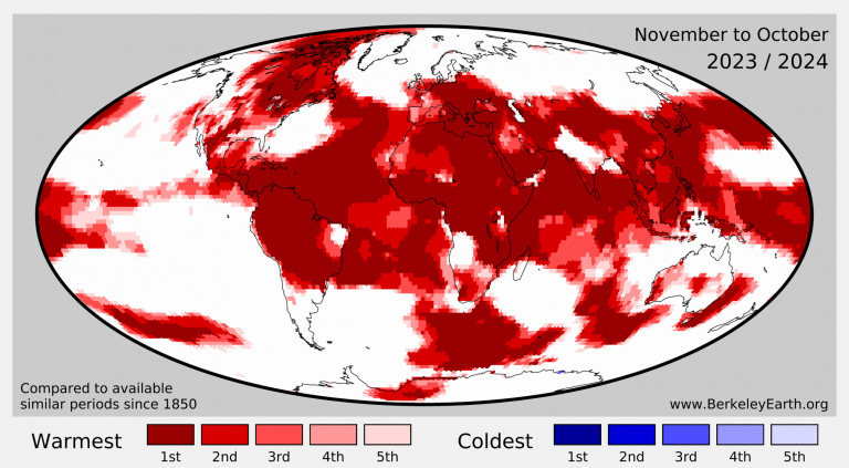 Copernicus Versus Berkeley Earth – Which Global Temperature is Correct?